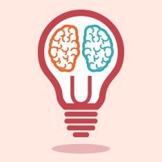 Creative left brain and right vector