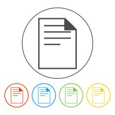 document icon paper sheet vector flat design N6