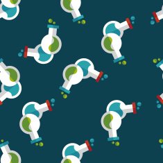 test tube flat icon eps10 seamless pattern background N4