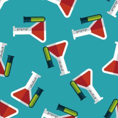 test tube flat icon eps10 seamless pattern background N5