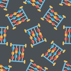 abacus calculation flat icon seamless pattern background N3