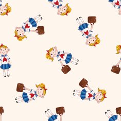 student cartoon seamless pattern background N70