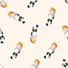 student cartoon seamless pattern background N71