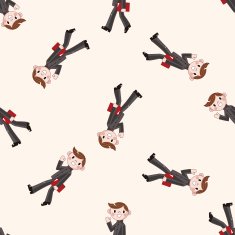 student cartoon seamless pattern background N74