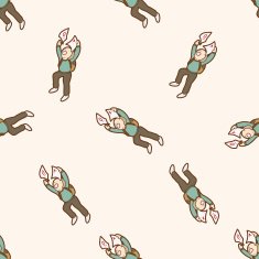 student cartoon seamless pattern background N77