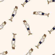 student cartoon seamless pattern background N82