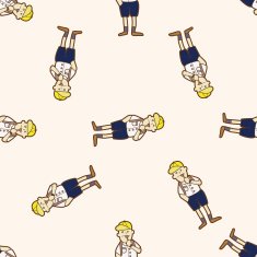 student cartoon seamless pattern background N84