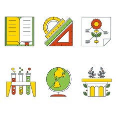 Vector education and science concept Flat design N3