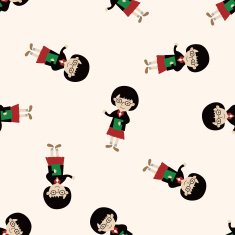student cartoon seamless pattern background N85