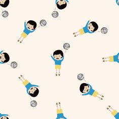 student cartoon seamless pattern background N87