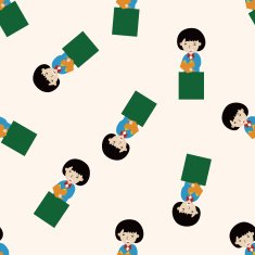 student cartoon seamless pattern background N91