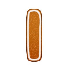 3d lovely gingerbread cookie alphabet I