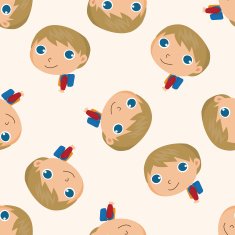 student cartoon seamless pattern background N93