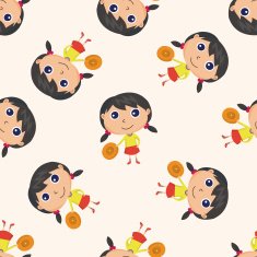 student cartoon seamless pattern background N99