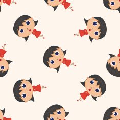 student cartoon seamless pattern background N101