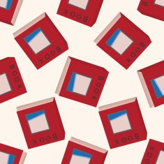 book cartoon seamless pattern background