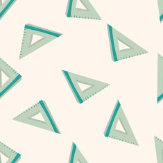 stationary triangle cartoon seamless pattern background
