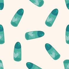 stationary glue cartoon seamless pattern background