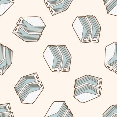 stationary document case cartoon seamless pattern background