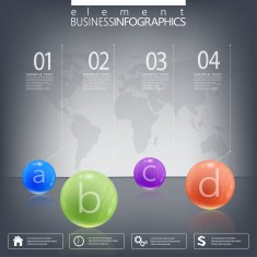 Modern infographic network template with place for your text on