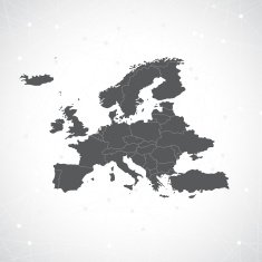 Europe Map And Communication Background Vector illustration