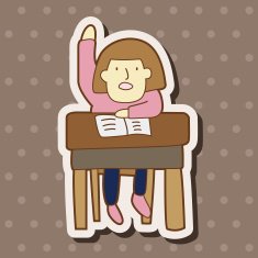 student cartoon theme elements N179
