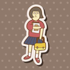 student cartoon theme elements N180