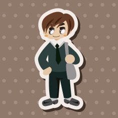 student cartoon theme elements N188