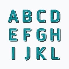 Alphabet set vector illustration type fonts dot colour