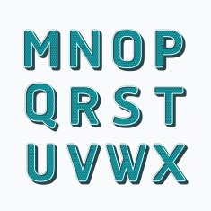Alphabet set vector illustration type fonts dot colour N2
