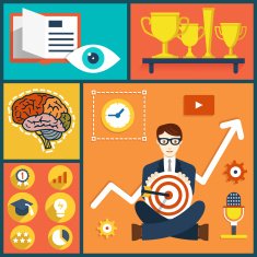Vector illustration concept of increase business knowledge and experience