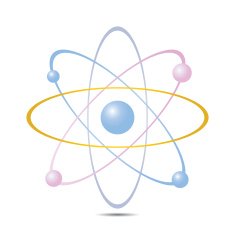 Atom part on white background