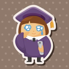 student cartoon theme elements N205