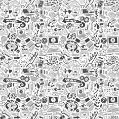 web doodles - seamless pattern