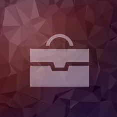 Briefcase in flat style icon