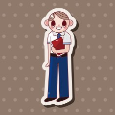 student cartoon theme elements N234