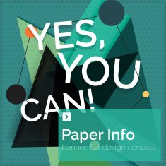 Flat design square banner with slogan N45