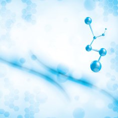 Abstract molecule blue background N2