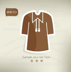Gown design on brown background clean vector