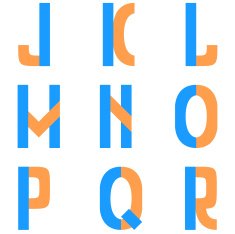 Set of letters Flat style N2
