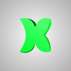 Letter X Vector comic style font EPS10