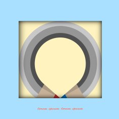 Stylized pencil with paper frame