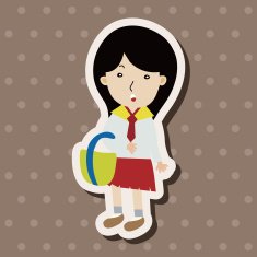 student cartoon theme elements vector eps N96