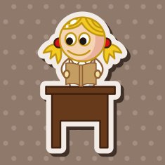 student cartoon theme elements vector eps N102