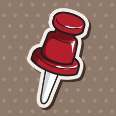 stationary pushpin theme elements vector eps N13