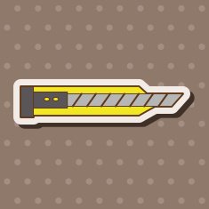 stationary utility knife theme elements vector eps N13
