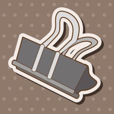 stationary spring clip theme elements vector eps N8
