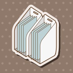 stationary document case theme elements vector eps N4