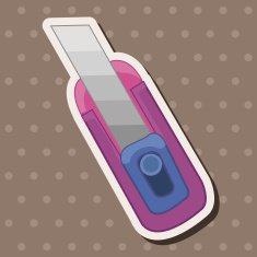 stationary utility knife theme elements vector eps N14