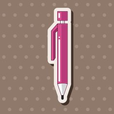 stationery auto pencil theme elements vector eps N4